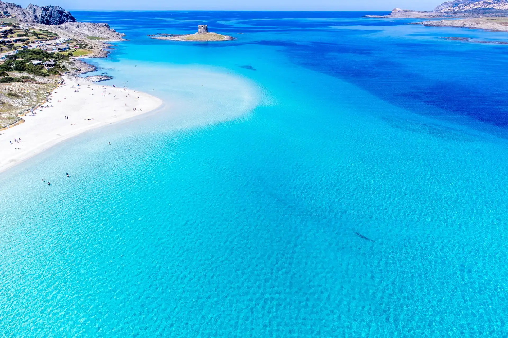 La Pelosa di Stintino vista dall'alto — Sardegna